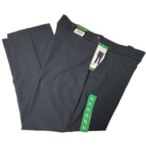 Hilary Radley Womens Size XL Navy Blue Pull-On Mid-Rise Slim Leg Pant Ankle Crop